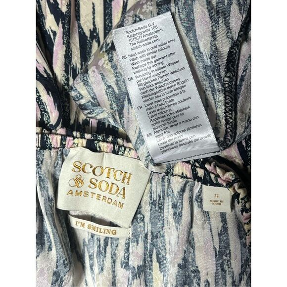 Scotch & Soda Silky Abstract Off the Shoulder Mini Dress Size Small - Picture 5 of 5